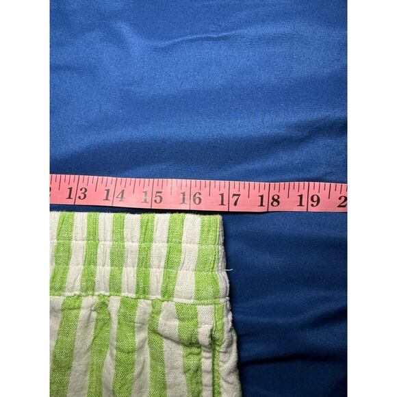 Old Navy striped linen‎ pocket pull on shorts womens large comfort coastal boho - Picture 6 of 9